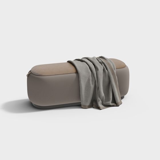 Comfortable Rest Bench 3D model