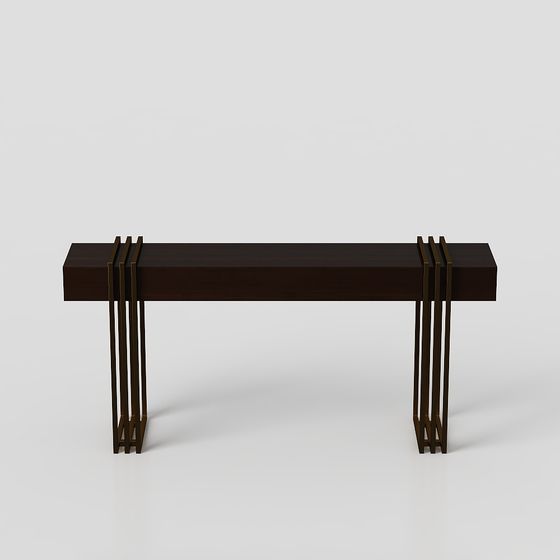 Minimalist Wooden Table 3D model