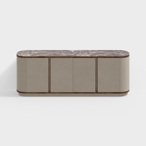 Elegant Living Room Cabinet 3D model