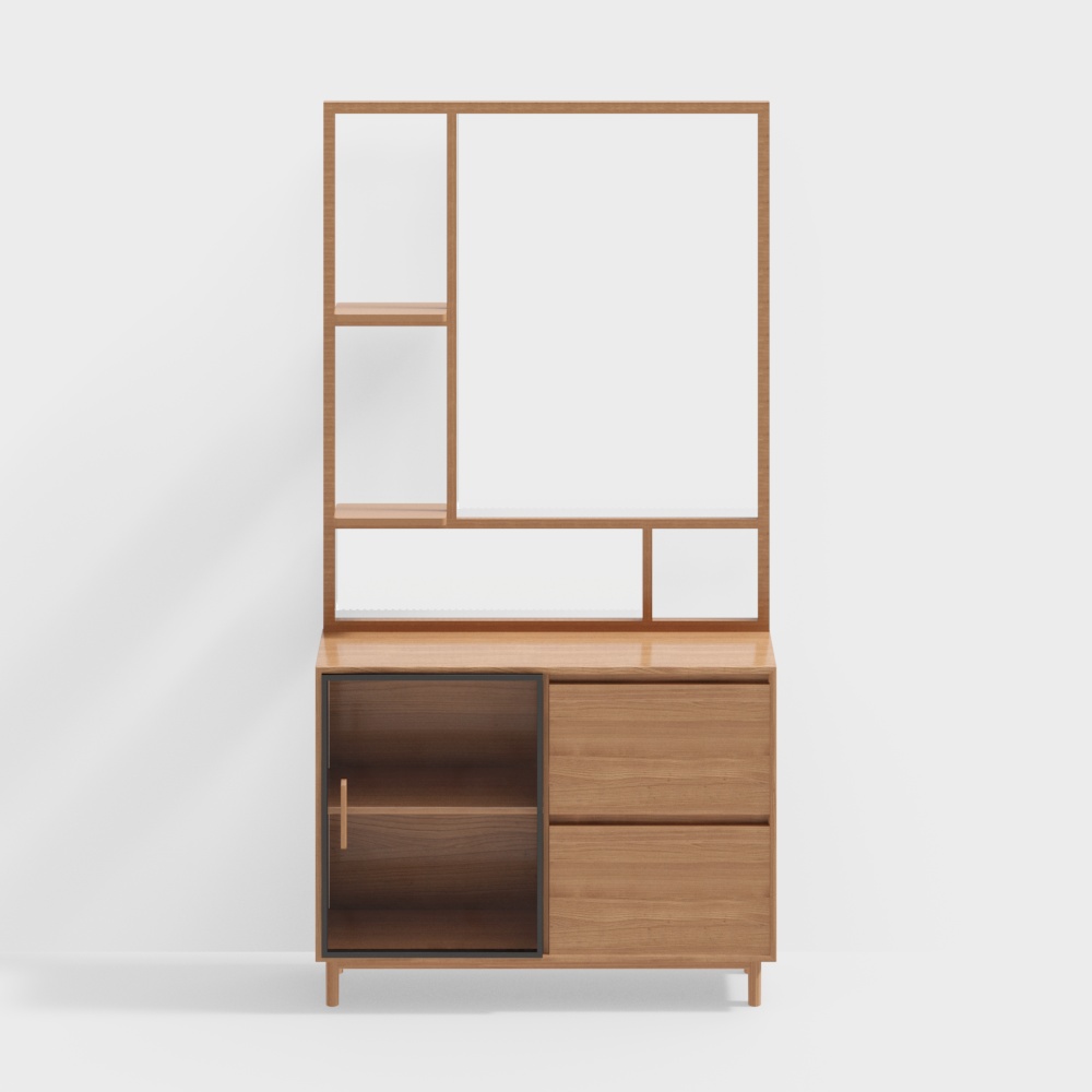 스칸디나비아 견고한 나무 부페