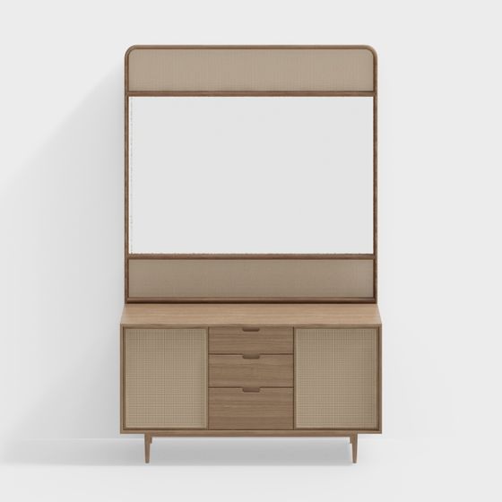 Buffet en osier séparateur de style scandinave