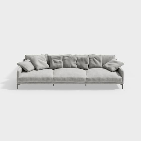 Low Polygon Modern Sofa 3D model