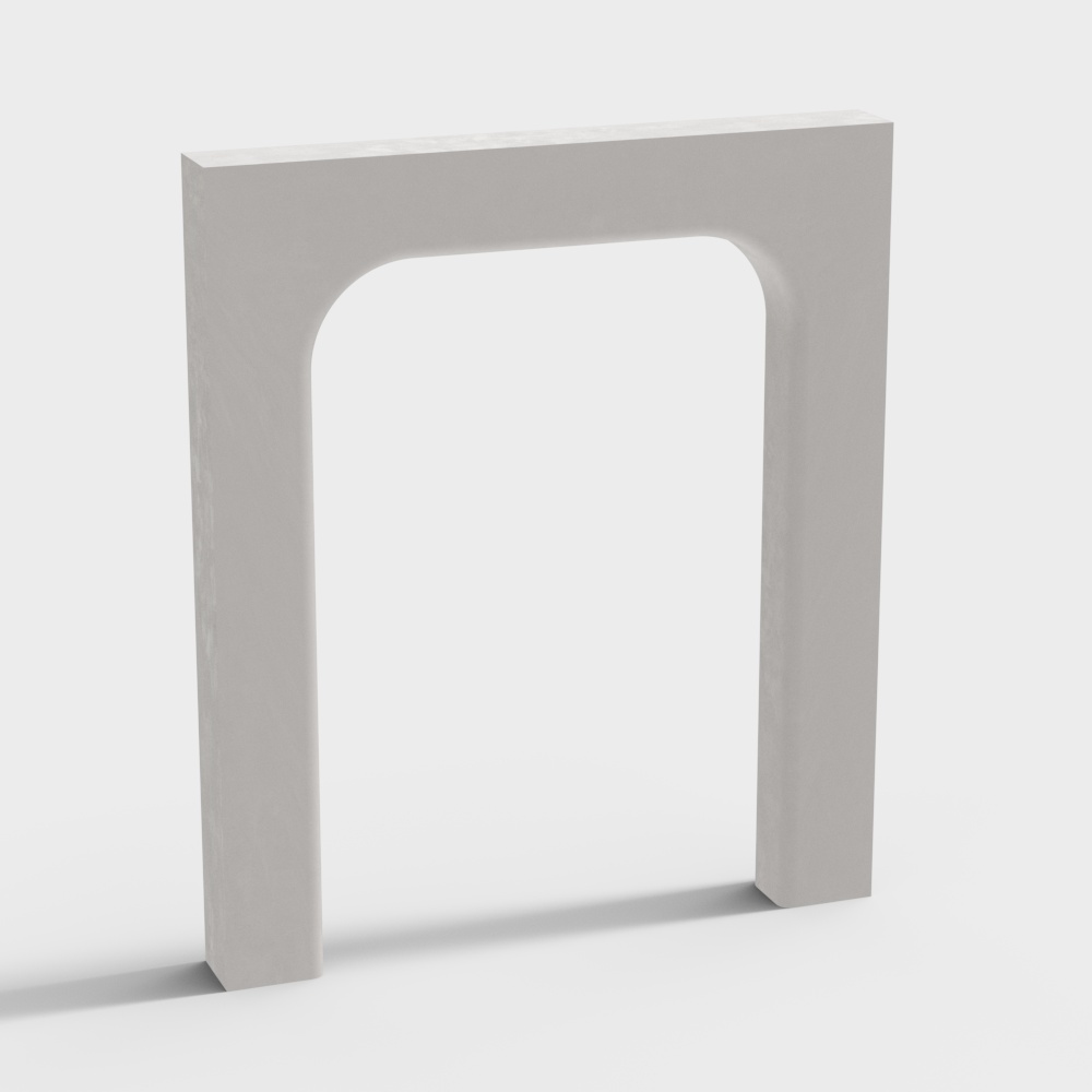 Austere Simplicity Style Rounded Arch Doorway