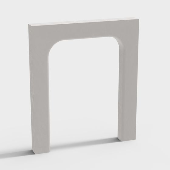 Stylish Low-Poly Concrete Arch 3D model