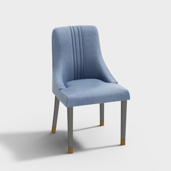 Elegant Low-Polygon Chair 3D model for Modern Interiors