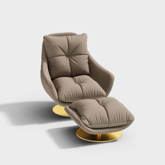Cozy Retreat 3D model Lounge Chair