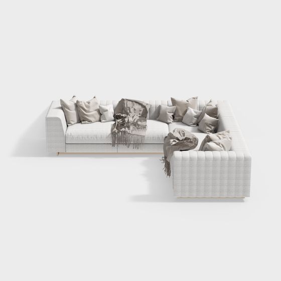 Elegant 3D Sofa Model for Modern Interiors