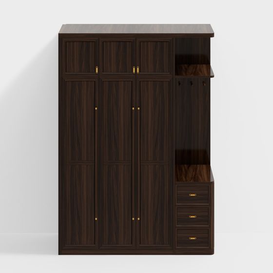 Urban Elegance Wardrobe 3D model
