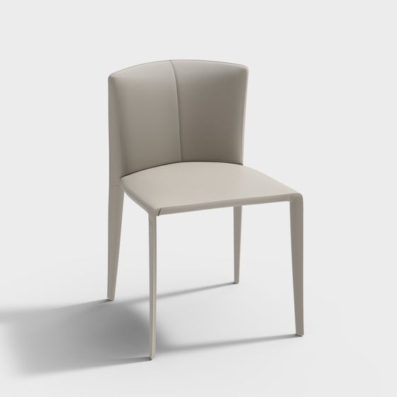 Minimalist Leather Armchair 3D model