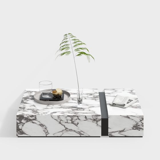 Elegant Marble Coffee Table 3D model