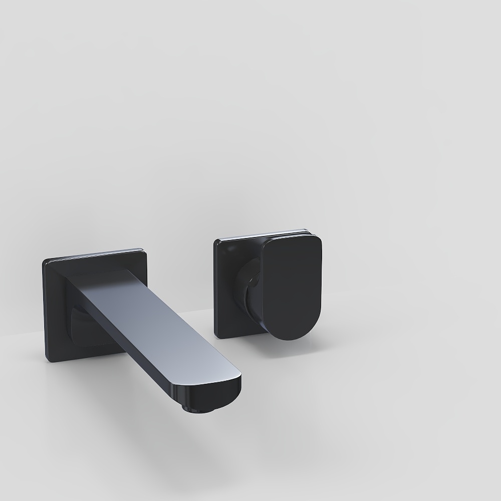 Vòi nước đen gắn tường