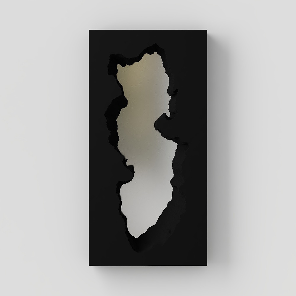 Specchio Grande Gufram Broken - Specchio da Truccarsi / Specchio da Tavolino / Tavolo Laterale