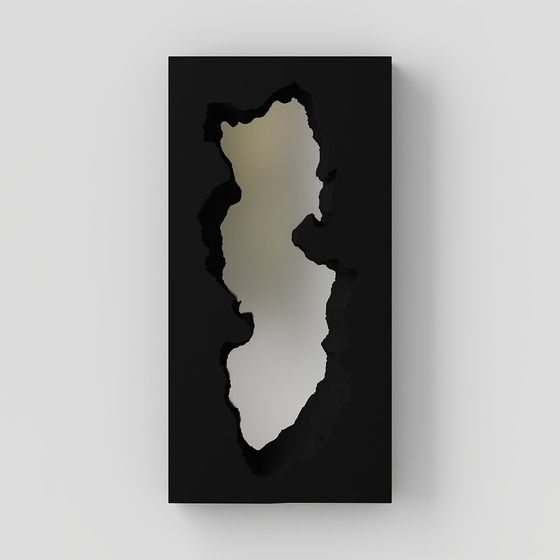 Specchio Grande Gufram Broken - Specchio da Truccarsi / Specchio da Tavolino / Tavolo Laterale