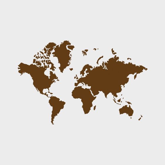 Stylish Low-Poly World Map 3D model