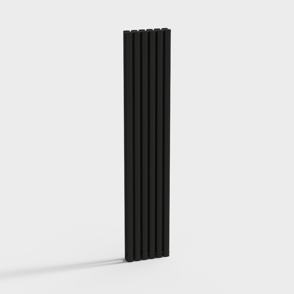 Wall-Mounted Black Radiator