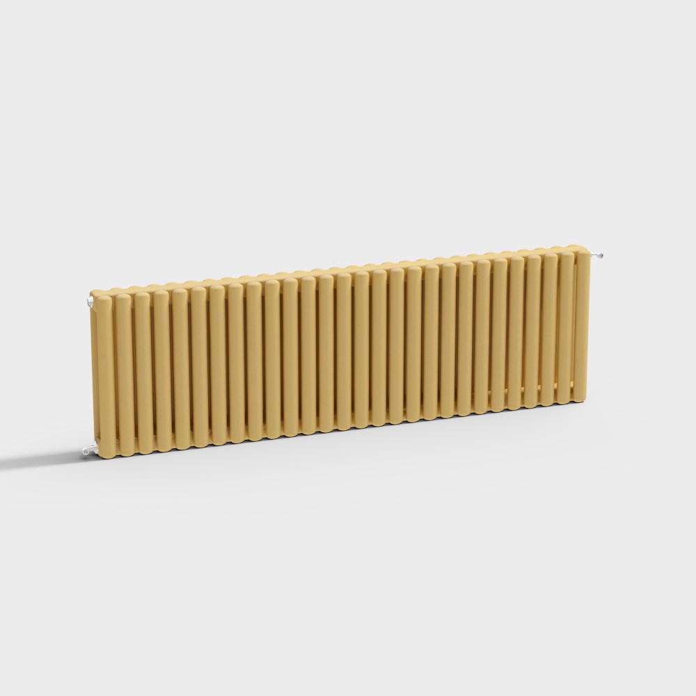 Yellow Wall-Mounted Radiator