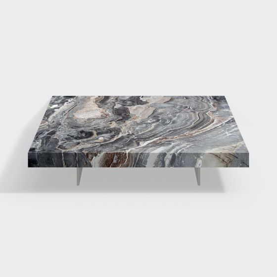 Stylish Marble Effect Coffee Table 3D model