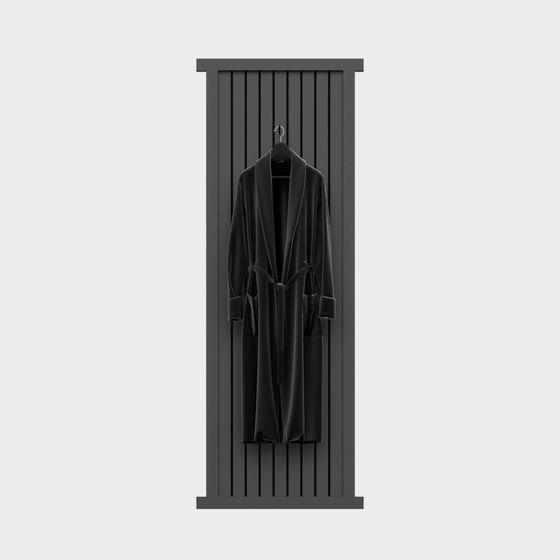 Stylish Black Robe Hanger 3D model