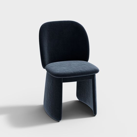 Streamlined Fabric Chair 3D model