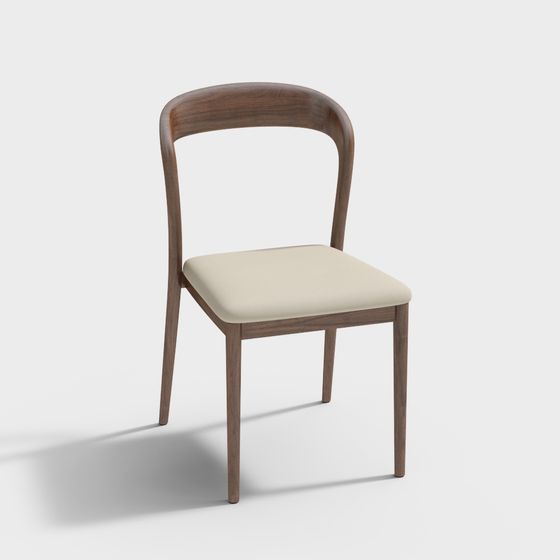 Stylish Low-Polygon Chair 3D model