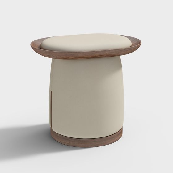 Roundy Side Stool 3D model