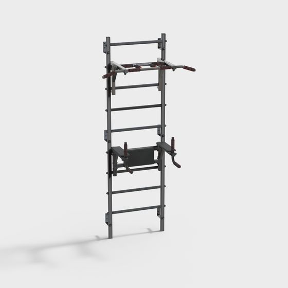 Stylish 3D Gym Rack Model for Virtual Worlds