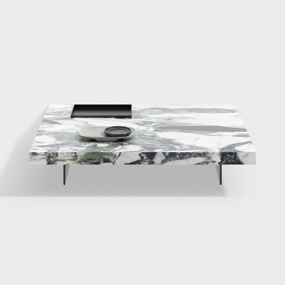 Elegant Marble Coffee Table 3D model for Creative Projects
