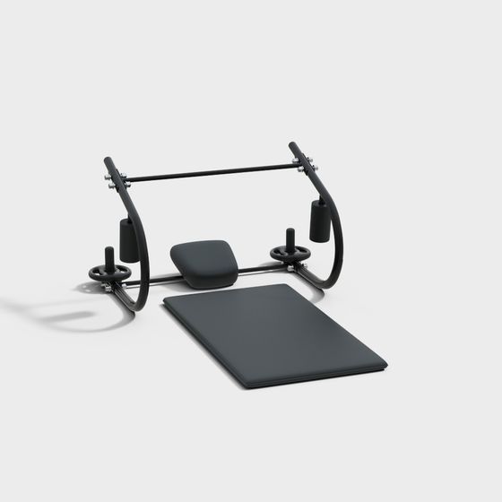 Low-Polygon Fitness Equipment 3D Model