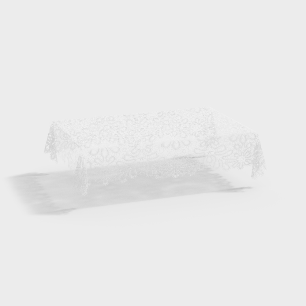 Simple European Rectangular Lace Embroidered Tablecloth