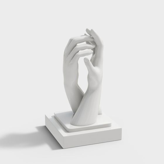 Intertwined Hands 3D model