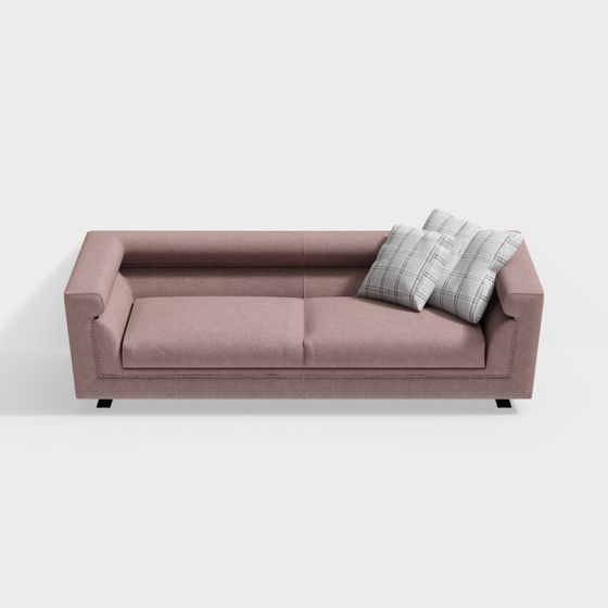 Contemporary Low-Poly Sofa 3D model for Stylish Spaces