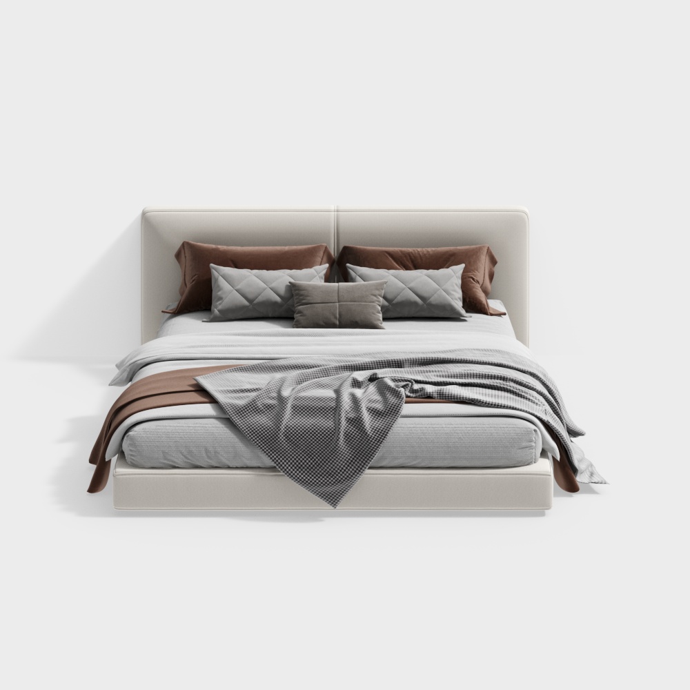 Modern Bedroom White Double Bed