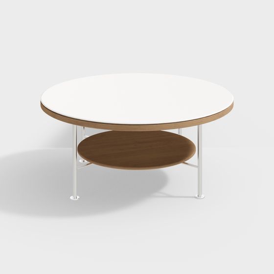 Low-Polygon Round Table 3D Model Design