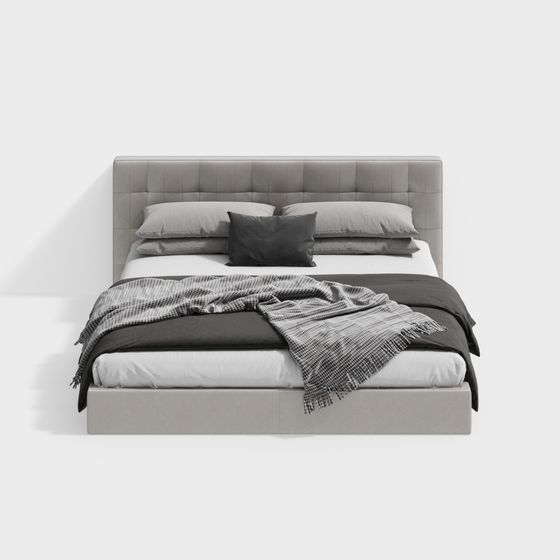 Letto matrimoniale moderno nella camera da letto