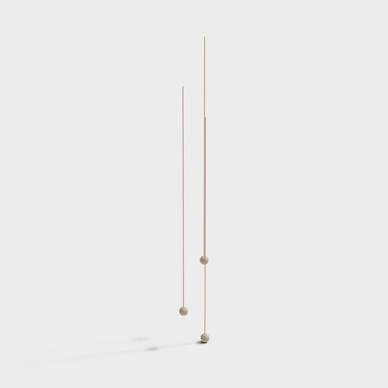 Minimalist Balance Ball Pendant Light 3D model