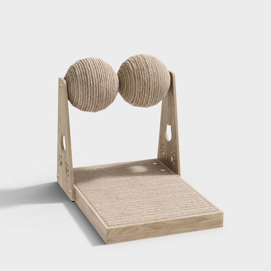 Stylish Cat Scratcher 3D model for Modern Interiors