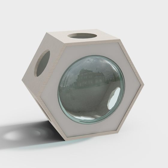 Unique Hexagonal Glass Sphere 3D model