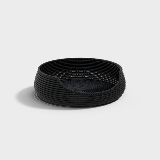 Twisted Black Basket 3D model
