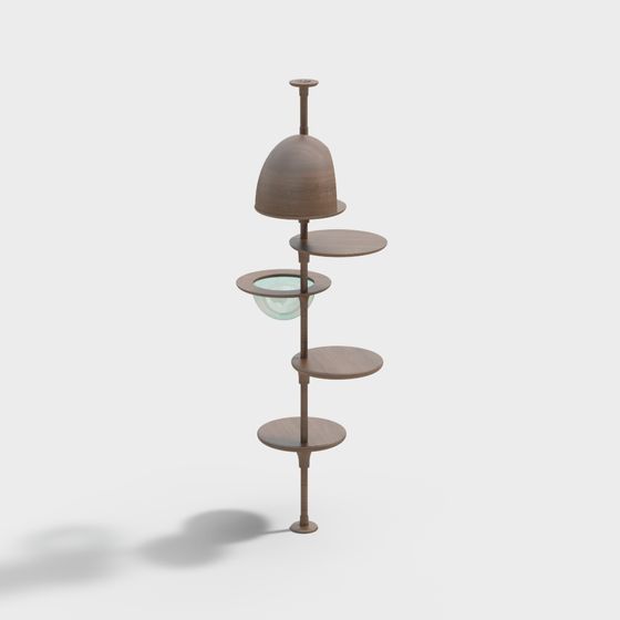 Stylish Floating Bookshelf 3D model