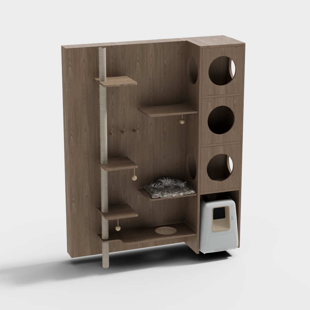 Stylish Cat Climbing Frame 3D model for Modern Interiors