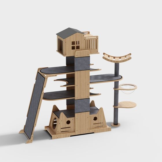 Stylish Urban Treehouse 3D model for Imaginative Spaces