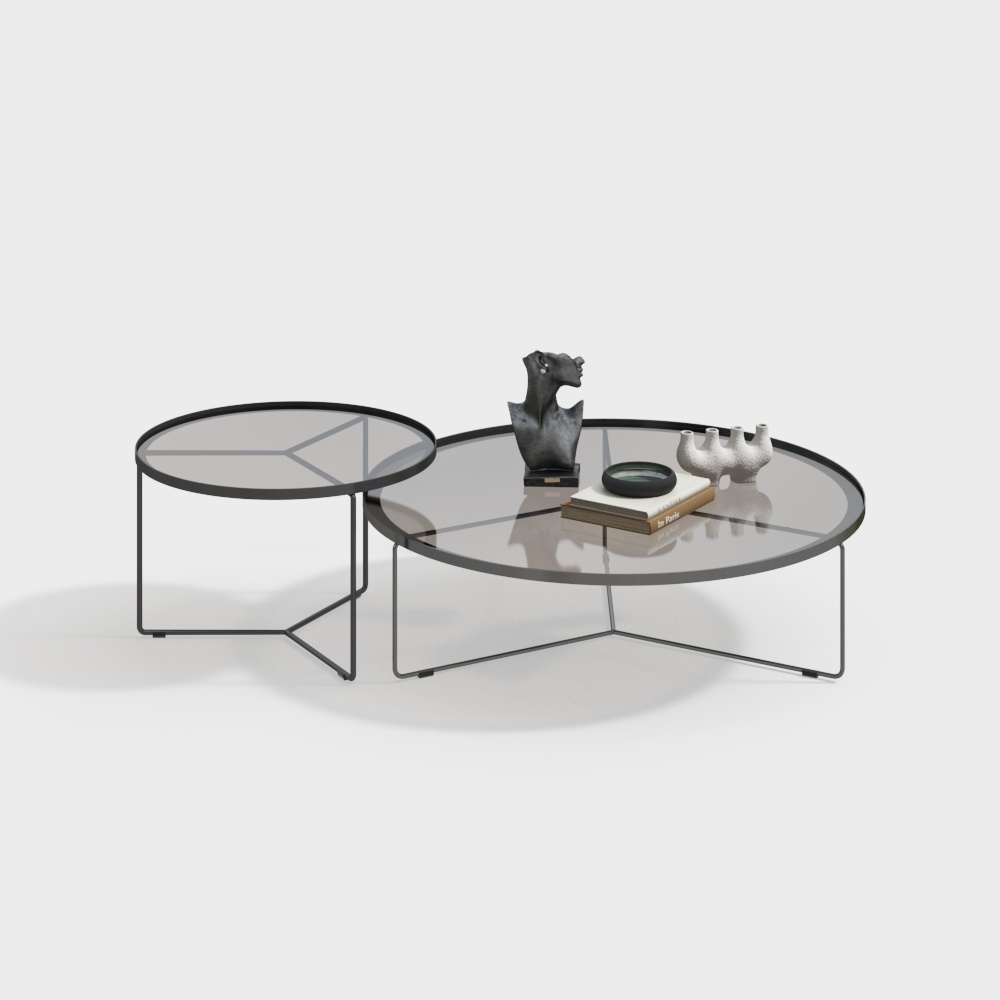 現代圓形咖啡桌套裝