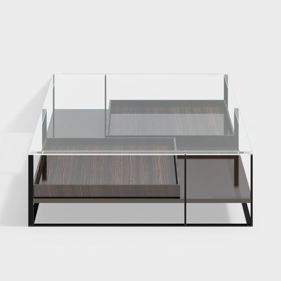 Transparent Glass Display Cabinet 3D model