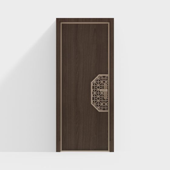 Wooden Geometric Door 3D model