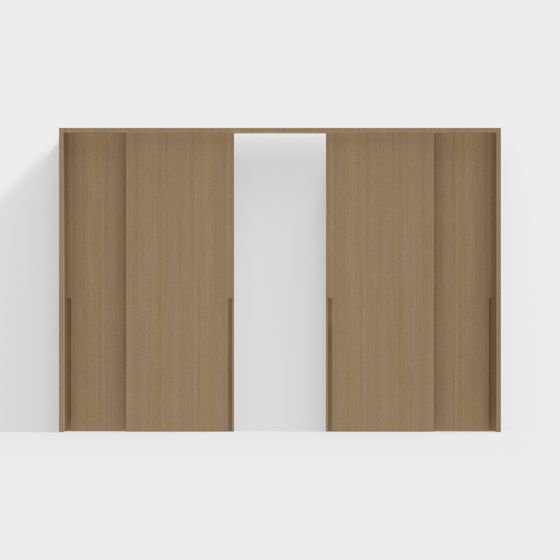 Elegant Wood Partition Wall 3D model