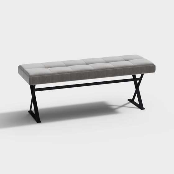 Urban Leisure Bench 3D model for Modern Interiors