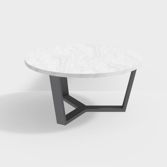 Stylish Urban Corner Round Table 3D model
