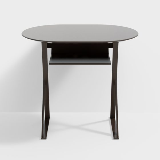 Elegant Low-Poly Round Table 3D model for Interiors