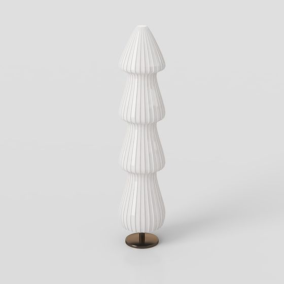 โคมไฟพื้นรูปเห็ดสีขาวสไตล์ครีมโมเดิร์น