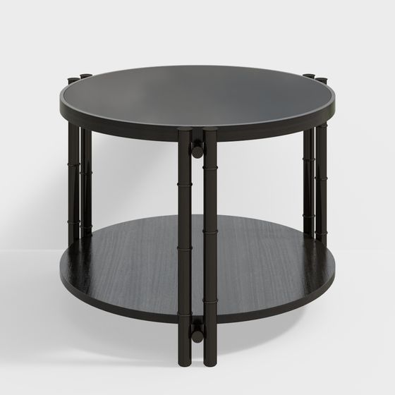 Stylish Low Poly Round Table 3D model